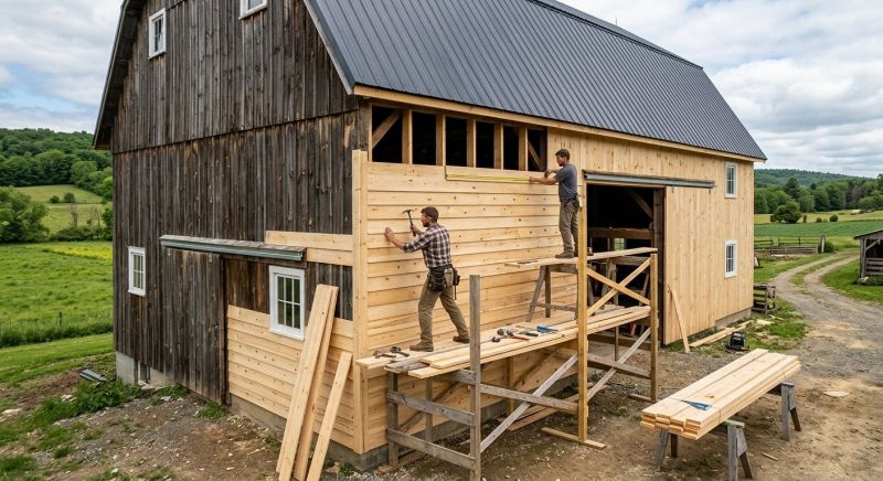 Barn Siding Installation in Pelham, NH