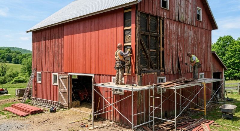 Barn Siding Replacement in Essex, MA