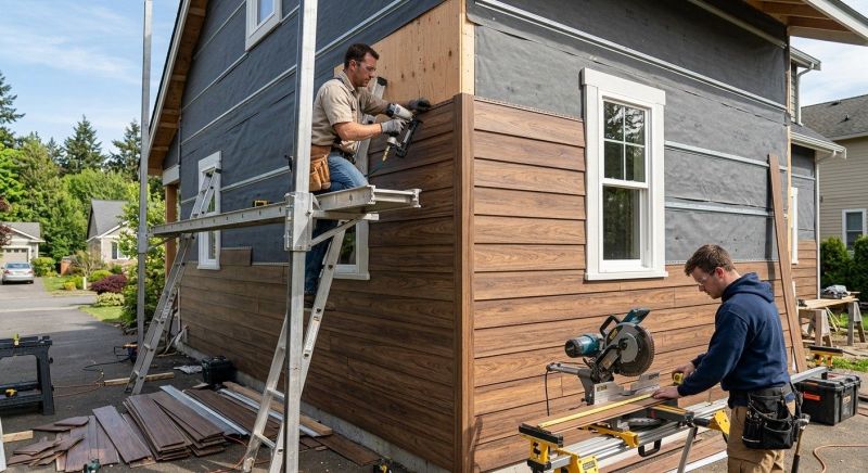 Faux Wood Siding Installation in Georgetown, MA