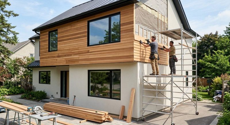 Faux Wood Siding Installation in Winchester, MA