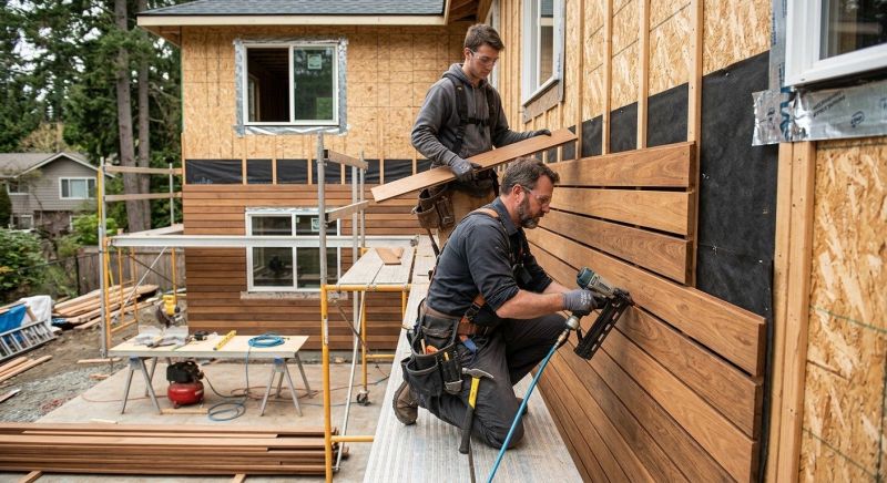 Hardwood Siding Installation in Burlington, MA