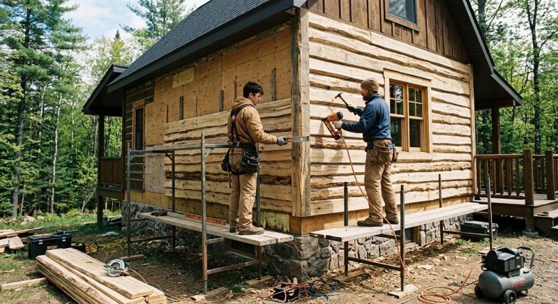Log Siding Installation in Chestnut Hill, MA