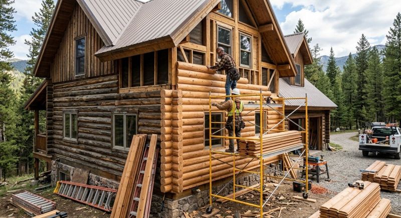 Log Siding Installation in Pelham, NH