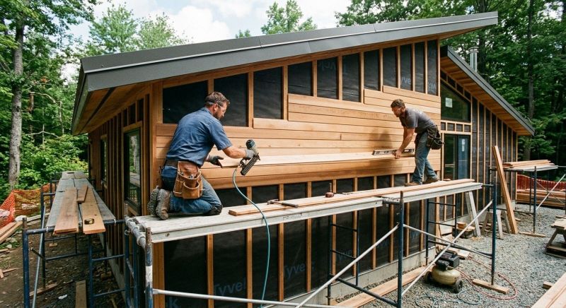 Wood Cladding Installation in Hyde Park, MA