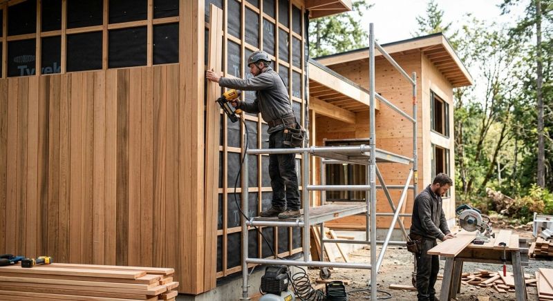 Wood Cladding Installation in Lincoln, MA