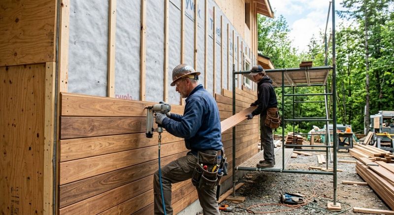 Hardwood Siding Installation